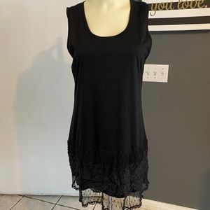 Reckless angle black lace tunic size L